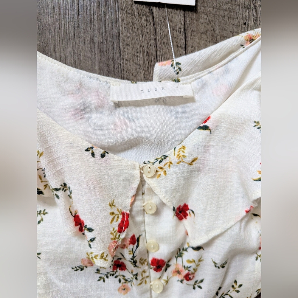 Lush Floral Ruffle Romper - Picture 5 of 7